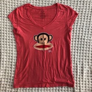 Paul Frank Julius  V Neck Tee Coral